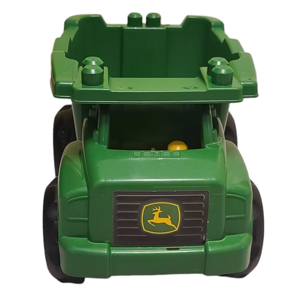 John Deere Tractor Toy With Tilting Bin And Big Wheels - Picture 2 of 11